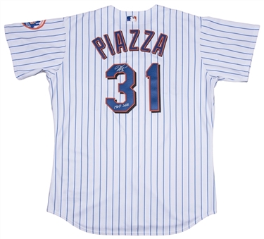 2003 Mike Piazza Game Used and Signed New York Mets Home Jersey (PSA/DNA)